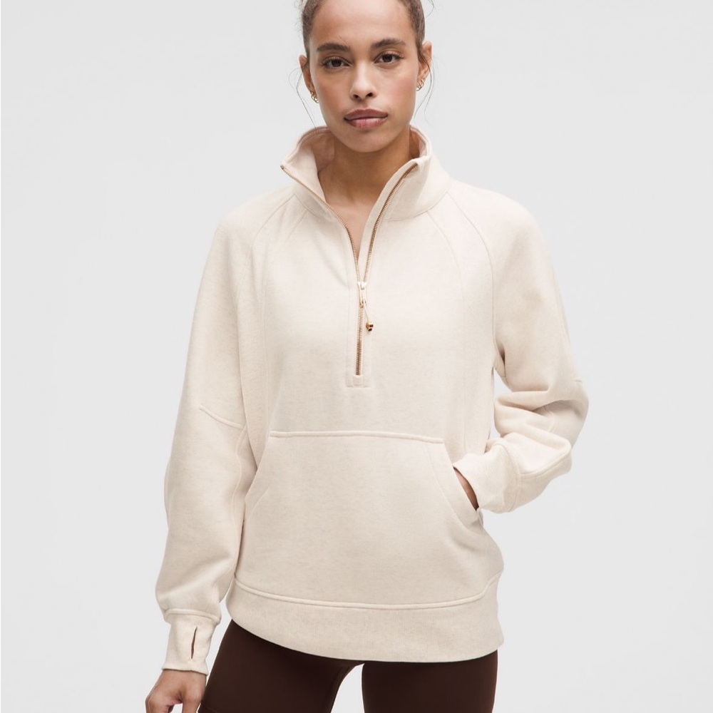 Scuba oversized funnel-neck half zip